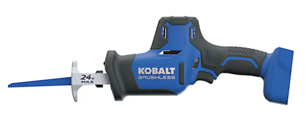 Kobalt 24V Variable Speed Brushless Cordless Reciprocating Saw (Tool Only): $79