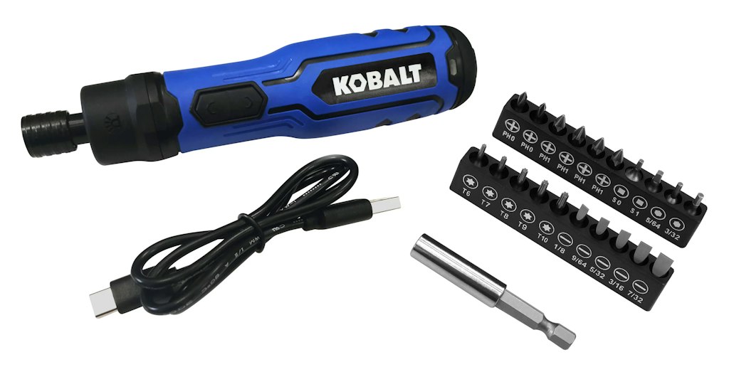 Kobalt 4V Max 1/4" Cordless Screwdriver: $20