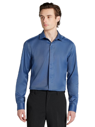 Awearness Kenneth Cole Men's Slim Fit Sharkskin Covered Placket Dress Shirt for $20 + free shipping