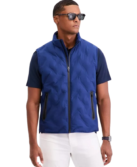 Alfani Men's Welded Alfatech Contrast-Trim Full-Zip Vest: $19