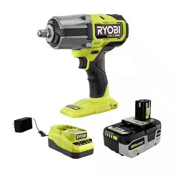 Ryobi One+ 18V Brushless 1/2" High Torque Impact Wrench Kit: $159