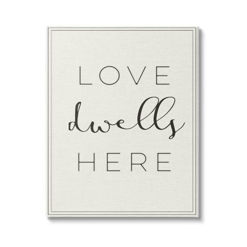 Stupell Industries Love Dwells Here Typography 16" x 20" Canvas Wall Art: $27.54 Stupell Industries Love Dwells Here Typography 16" x 20" Canvas Wall Art: $27.54
