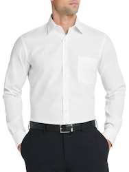 Van Heusen Men's Regular Fit Poplin Solid Dress Shirt for $21 + free shipping w/ Prime