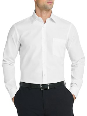 Van Heusen Men's Regular Fit Poplin Solid Dress Shirt for $21 + free shipping w/ Prime