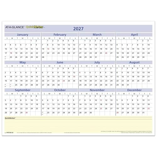 At-A-Glance 16" x 12" 2027 Erasable Wall Planner: $11.98 At-A-Glance 16" x 12" 2027 Erasable Wall Planner: $11.98