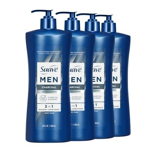 Suave Men Deep Cleansing 3-in-1 Shampoo, Conditioner, and Body Wash 4-Pack: $19.10 Suave Men Deep Cleansing 3-in-1 Shampoo, Conditioner, and Body Wash 4-Pack: $19.10