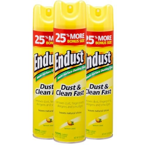 Endust Lemon Zest Multi-Surface Dusting and Cleaning Spray 3-Pack: $18.29 Endust Lemon Zest Multi-Surface Dusting and Cleaning Spray 3-Pack: $18.29