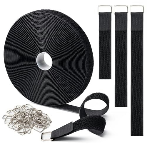 1" x 16-Foot Hook and Loop Straps with 25 Metal Buckles: $5.49 1" x 16-Foot Hook and Loop Straps with 25 Metal Buckles: $5.49