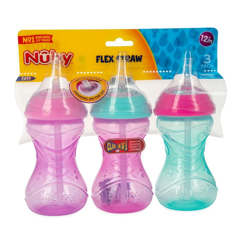 Nuby Clik-It Flexi-Straw Cup 10oz 3-Pack: $11.99 Nuby Clik-It Flexi-Straw Cup 10oz 3-Pack: $11.99