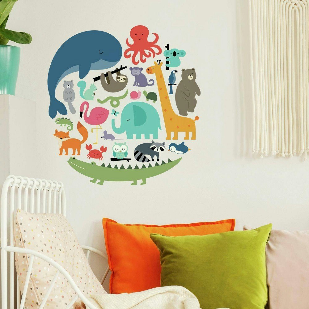 RoomMates We Are One Animal Peel and Stick Wall Decal: $11.29 RoomMates We Are One Animal Peel and Stick Wall Decal: $11.29