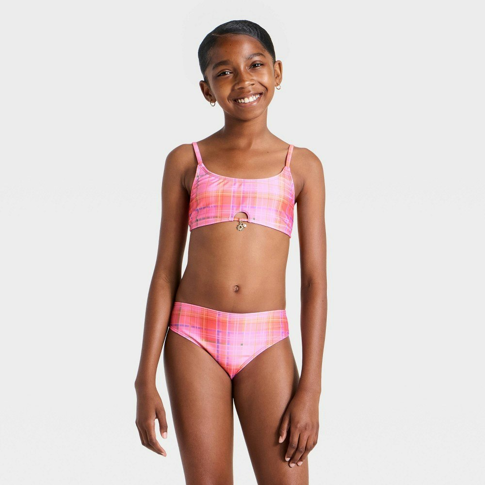 Girls' Plaid Two-Piece Bikini Swimsuit XL: $20 Girls' Plaid Two-Piece Bikini Swimsuit XL: $20