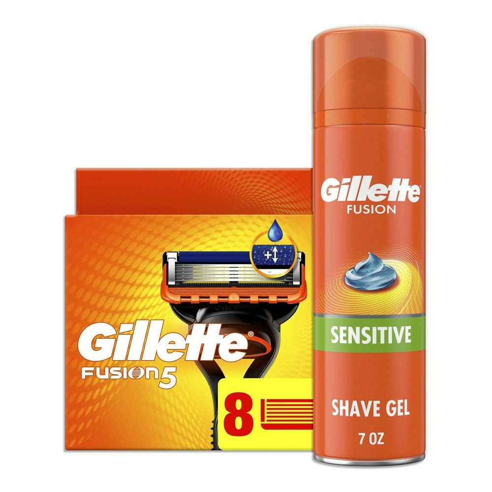 Gillette Fusion Razor Blade Refills 8-Pack and Hydra Sensitive Shave Gel: $33.99 Gillette Fusion Razor Blade Refills 8-Pack and Hydra Sensitive Shave Gel: $33.99