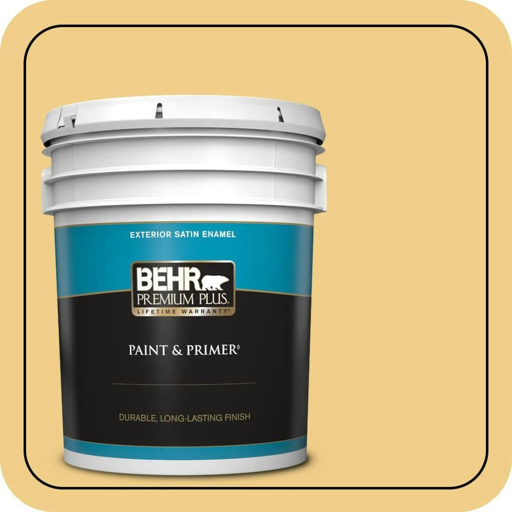Behr Premium Plus 5-Gallon Warm Glow Satin Exterior Paint and Primer: $225 Behr Premium Plus 5-Gallon Warm Glow Satin Exterior Paint and Primer: $225