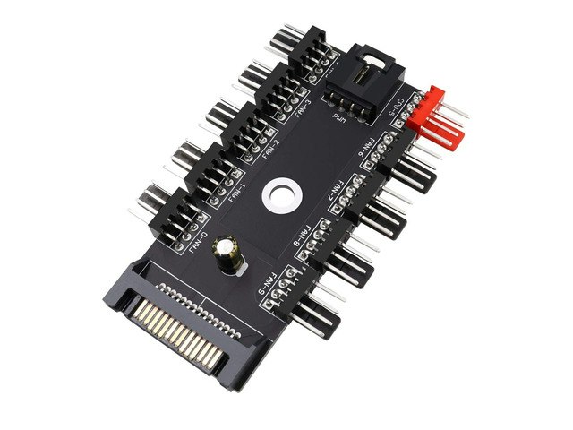 1-to-10 Way 4-Pin PWM Fan Hub: $14.25 1-to-10 Way 4-Pin PWM Fan Hub: $14.25