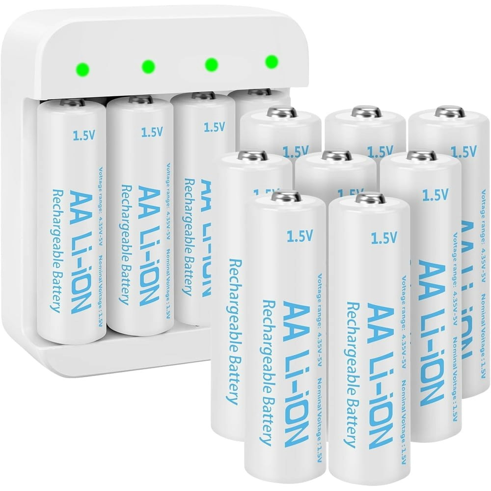 1.5V 3,600mWh Rechargeable AA Battery 12-Pack with Charger: $30.59 1.5V 3,600mWh Rechargeable AA Battery 12-Pack with Charger: $30.59