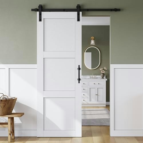 Smartstandard 32-inch x 84-inch 3-Panel Sliding Barn Door with 6-Foot Hardware Track: $179.99 Smartstandard 32-inch x 84-inch 3-Panel Sliding Barn Door with 6-Foot Hardware Track: $179.99