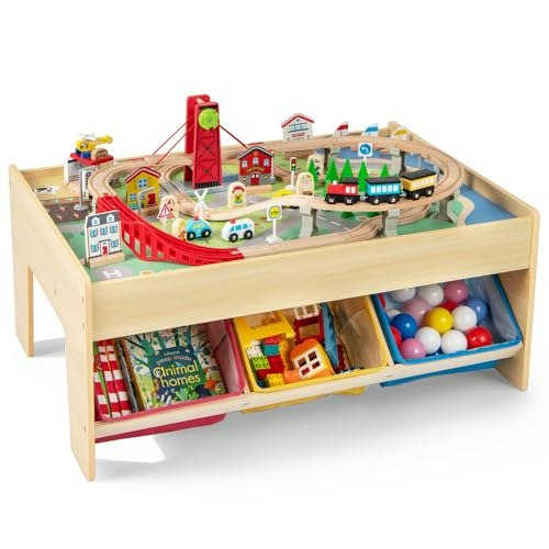 Infans 94-Piece Wooden Train Activity Table: $103.99 Infans 94-Piece Wooden Train Activity Table: $103.99
