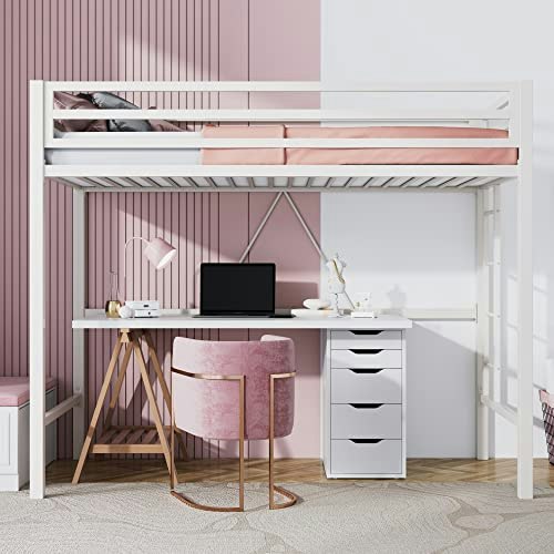 Sha Cerlin Twin Loft Bed with Ladder and Guardrail: $129.59 Sha Cerlin Twin Loft Bed with Ladder and Guardrail: $129.59