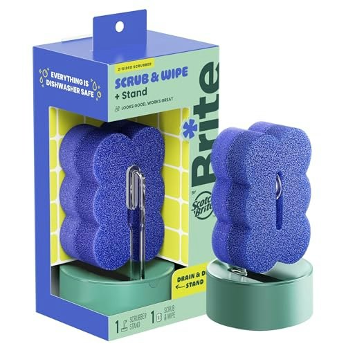Scotch-Brite Scrub & Wipe Kitchen Sponge with Drain and Dry Stand: $6.62 Scotch-Brite Scrub & Wipe Kitchen Sponge with Drain and Dry Stand: $6.62