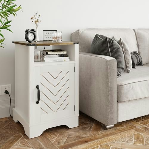 FansaFurn Farmhouse End Table with Charging Station: $76.84 FansaFurn Farmhouse End Table with Charging Station: $76.84