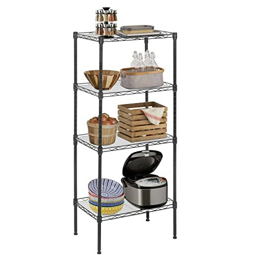 FDW 4-Tier 18x12x44-inch Wire Shelf: $27.99 FDW 4-Tier 18x12x44-inch Wire Shelf: $27.99