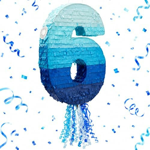 Blue Panda Number 6 Pull-String Pinata: $26.99 Blue Panda Number 6 Pull-String Pinata: $26.99