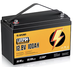 RVPOZWER 12V 100Ah LiFePO4 Lithium Battery for $122 + free shipping