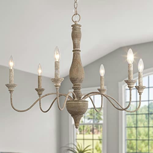 Gepow 6-Light French Country Wood Chandelier: $239.99 Gepow 6-Light French Country Wood Chandelier: $239.99