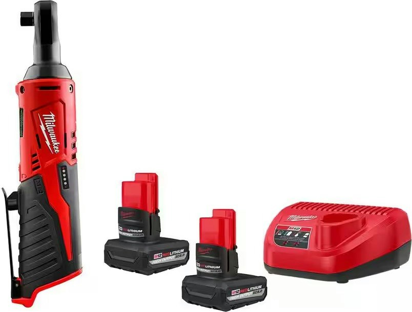 Milwaukee M12 3/8" Cordless Ratchet w/ 5.0 Ah Battery Starter Kit: $189