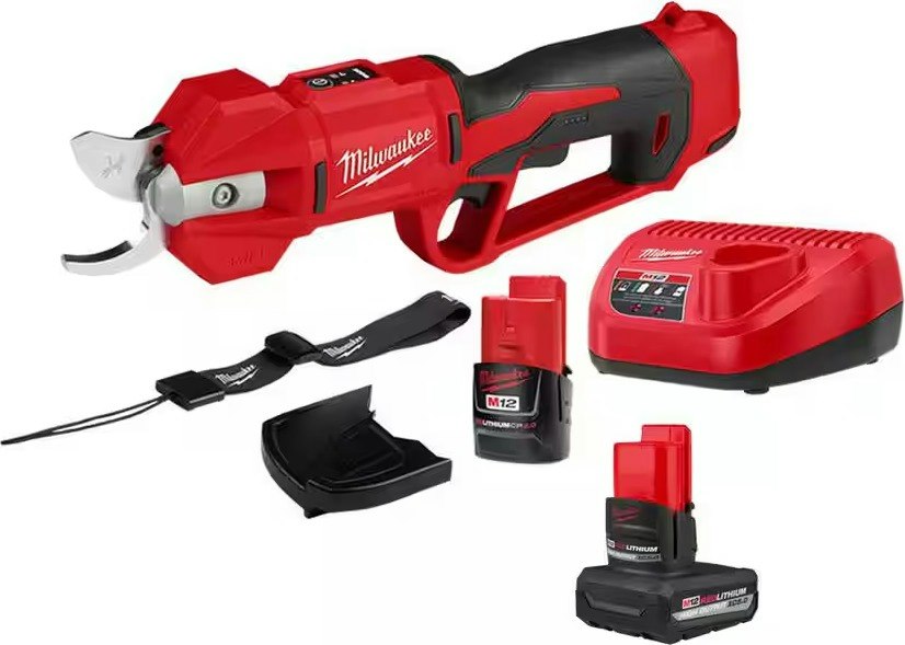 Milwaukee M12 Cordless Brushless Pruner Shears Kit: $229