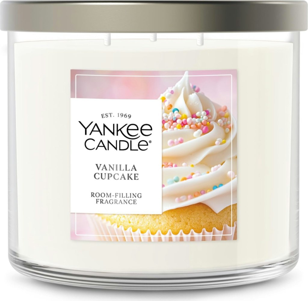 Yankee Candle Vanilla Cupcake 14.5-oz. 3-Wick Candle: $13 w/ Prime Yankee Candle Vanilla Cupcake 14.5-oz. 3-Wick Candle: $13 w/ Prime