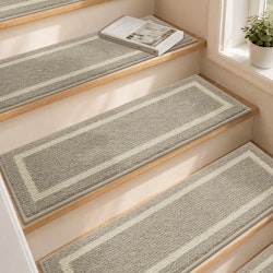 Cosy Homeer Soft Stair Treads 28" x 9" Non-Slip Carpet Mat 15-Piece Set for $71 w/ Prime + free shipping