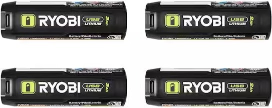 Ryobi USB Lithium-Ion 2.0 Ah Rechargeable Battery 4-Pack: $40 Ryobi USB Lithium-Ion 2.0 Ah Rechargeable Battery 4-Pack: $40