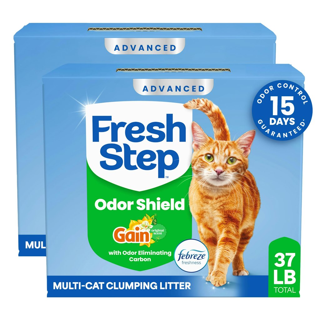 Fresh Step Odor Shield Clumping Cat Litter 19-lb. 2-Pack: $18 w/ Prime Fresh Step Odor Shield Clumping Cat Litter 19-lb. 2-Pack: $18 w/ Prime