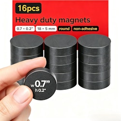 0.7" x 0.2" Ultra-Strong Round Magnet 16-Pack for $1.60 + free shipping w/ $25