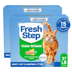 Fresh Step Advanced Odor Shield Clumping 18.5 lb Cat Litter w/ Gain 2-Pack for $18 w/ Prime + free shipping
