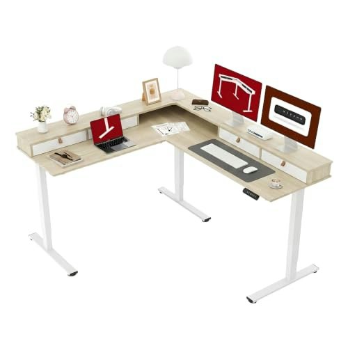 Sanodesk 71" x 63" Electric L-Shaped Standing Desk: $269.99 Sanodesk 71" x 63" Electric L-Shaped Standing Desk: $269.99