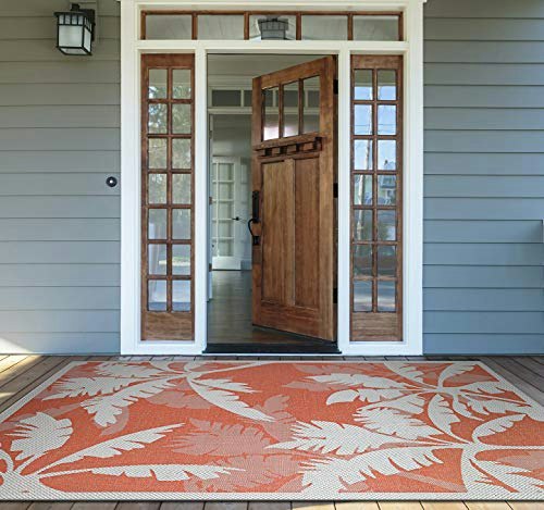 Couristan 9' x 13' Palm Leaf Outdoor Area Rug: $336.75