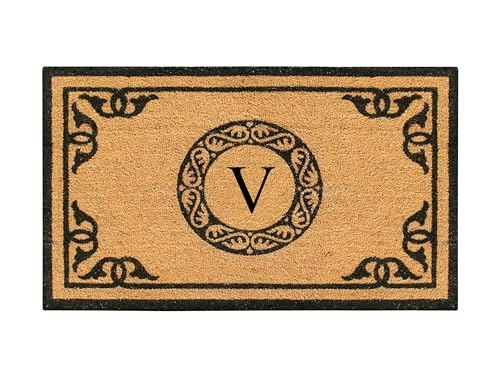 A1HC Natural Coir 24" x 39" Monogrammed Doormat: $71.99