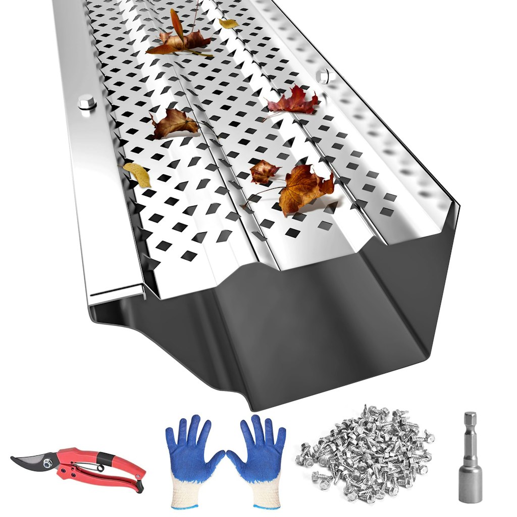 Gutter Guards 6" x216-Foot Aluminum Leaf Filter Rain Gutter Cover 64-Piece Set: $186 w/ Prime Gutter Guards 6" x216-Foot Aluminum Leaf Filter Rain Gutter Cover 64-Piece Set: $186 w/ Prime