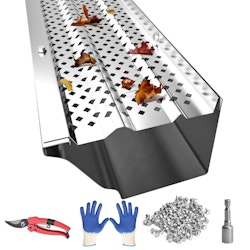 Gutter Guards 6" x216-Foot Aluminum Leaf Filter Rain Gutter Cover 64-Piece Set for $186 w/ Prime + free shipping
