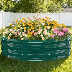 12"x48" Round Steel Raised Garden Bed for $19 + free shipping w/ Prime