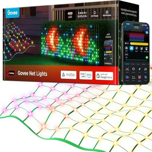Govee 2.8ft x 9.4ft RGBIC LED Outdoor Net Lights: $100 w/ Prime Govee 2.8ft x 9.4ft RGBIC LED Outdoor Net Lights: $100 w/ Prime