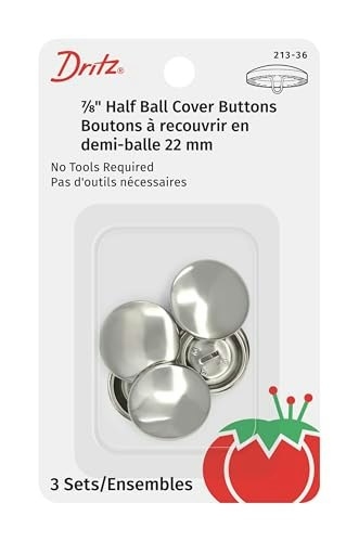 Dritz Size 36 7/8-Inch Half Ball Cover Buttons 3-Pack: $3.49