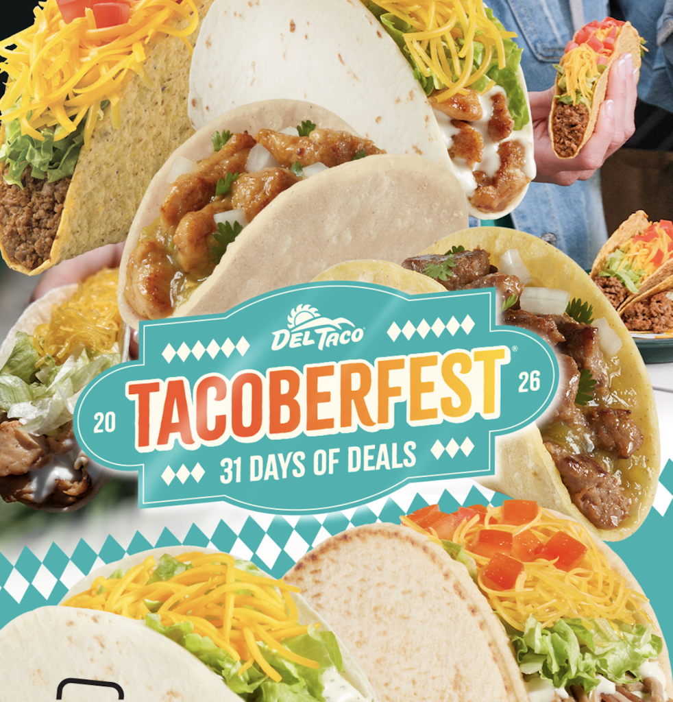Del Taco Tacoberfest Deals: Offers thru Oct 31 Del Taco Tacoberfest Deals: Offers thru Oct 31