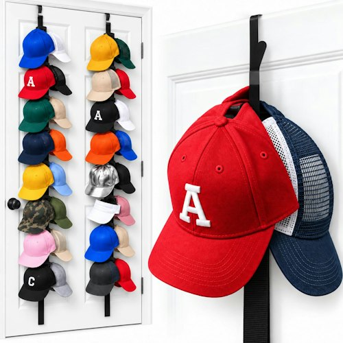 Over the Door Cap Rack Organizer 2-Pack for $7.99 w/ Prime + free shipping