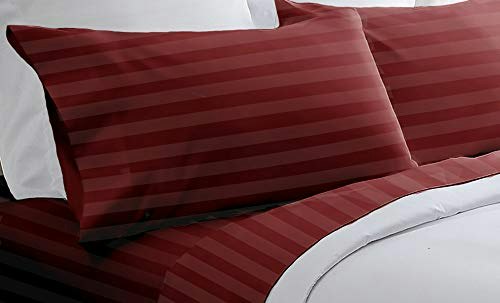 Blue Ridge Home Fashions 300 Thread Count Cotton Stripe 3-Piece Sheet Set: $24.53