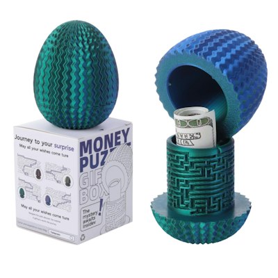 Money Puzzle Box w/ 4 Maze Designs for $10 + free shipping w/ Prime
