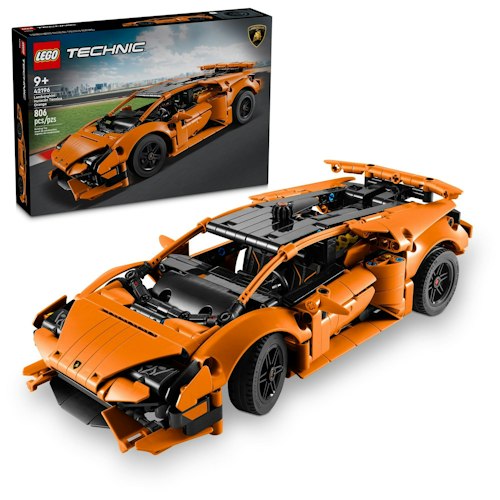LEGO Technic Lamborghini Huracán Tecnica Orange Building Set for $35 w/ Prime + free shipping