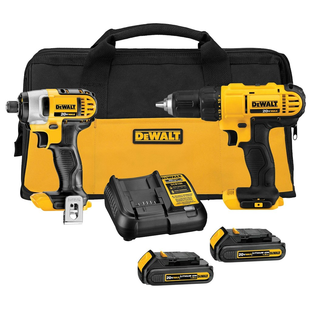 DeWalt 20V MAX Cordless Drill Driver Combo Kit w/ 2 Batteries & Charger: $139 w/ Prime